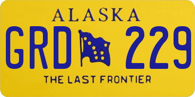 AK license plate GRD229
