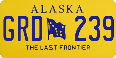 AK license plate GRD239