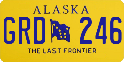 AK license plate GRD246