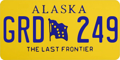 AK license plate GRD249