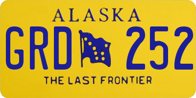 AK license plate GRD252