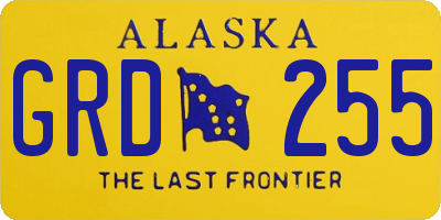 AK license plate GRD255