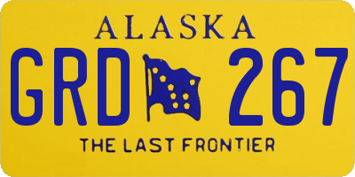 AK license plate GRD267