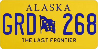 AK license plate GRD268