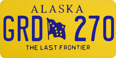 AK license plate GRD270