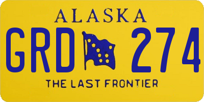 AK license plate GRD274