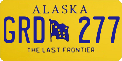 AK license plate GRD277