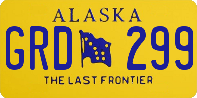 AK license plate GRD299