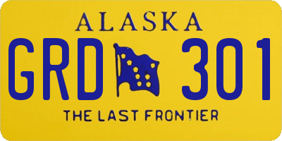 AK license plate GRD301