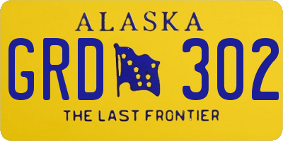 AK license plate GRD302