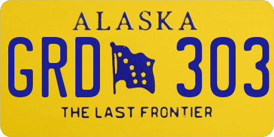 AK license plate GRD303
