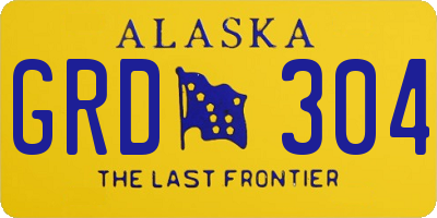 AK license plate GRD304