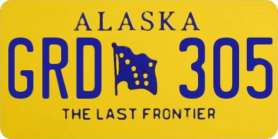 AK license plate GRD305