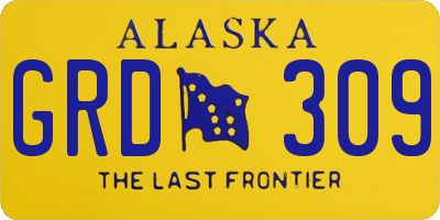 AK license plate GRD309