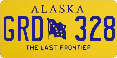 AK license plate GRD328