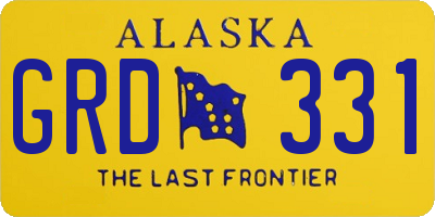 AK license plate GRD331