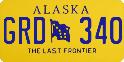 AK license plate GRD340