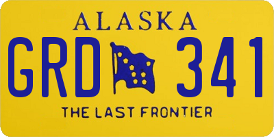 AK license plate GRD341
