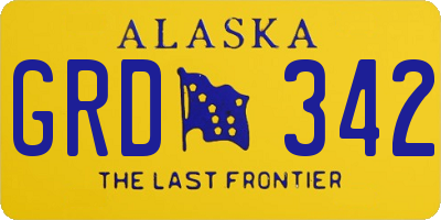 AK license plate GRD342