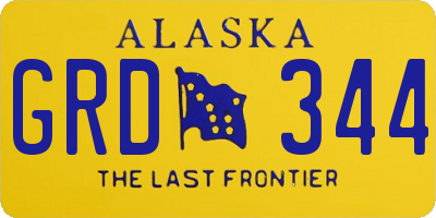 AK license plate GRD344