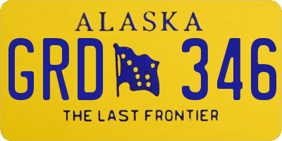 AK license plate GRD346