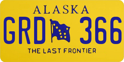 AK license plate GRD366