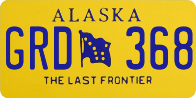 AK license plate GRD368