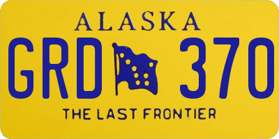 AK license plate GRD370