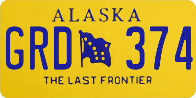 AK license plate GRD374