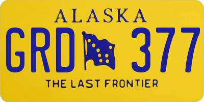 AK license plate GRD377