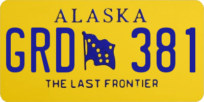 AK license plate GRD381