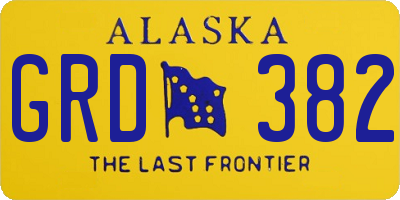 AK license plate GRD382