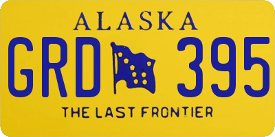 AK license plate GRD395
