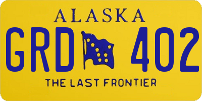 AK license plate GRD402