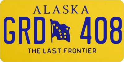 AK license plate GRD408
