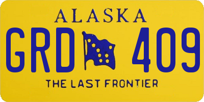 AK license plate GRD409