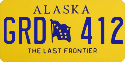 AK license plate GRD412