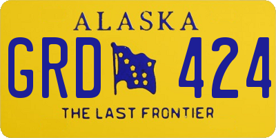 AK license plate GRD424