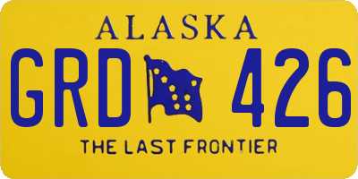 AK license plate GRD426