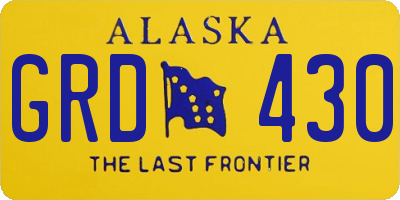 AK license plate GRD430