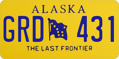 AK license plate GRD431