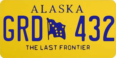 AK license plate GRD432