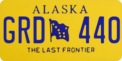 AK license plate GRD440