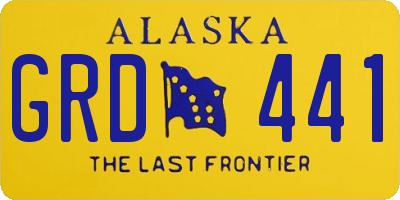 AK license plate GRD441