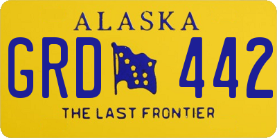 AK license plate GRD442