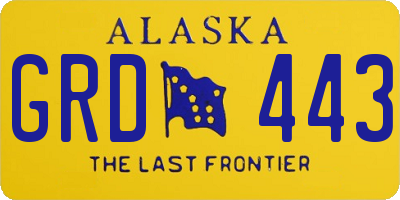 AK license plate GRD443