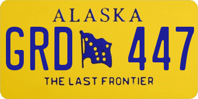 AK license plate GRD447