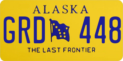 AK license plate GRD448