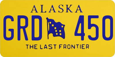 AK license plate GRD450