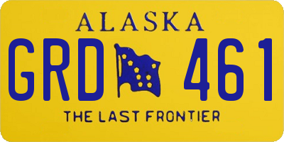 AK license plate GRD461